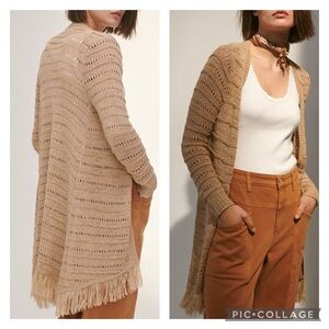 Anthropologie Antonina Fringed Cardigan size medium